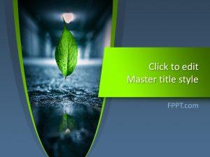 Free Green Leaf PowerPoint Template