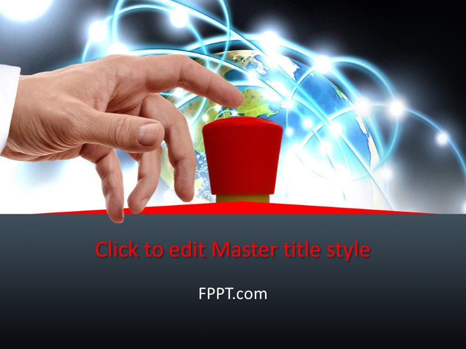 Free Red Button PowerPoint Template