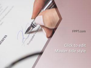 Free Signature PowerPoint Template