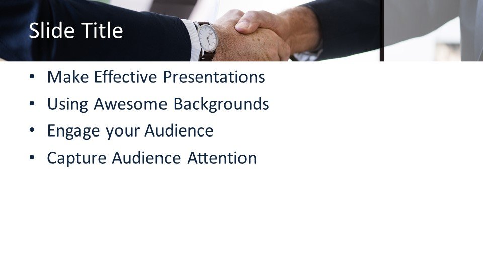 Free Business Handshake PowerPoint Template - Free PowerPoint Templates