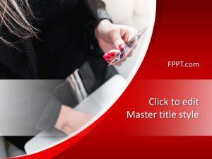 Free Online Purchase with Credit Card PowerPoint Template
