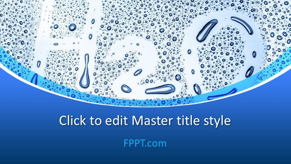 Free Water H2O PowerPoint Template - Free PowerPoint Templates