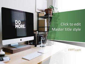 Free Freelance Workspace PowerPoint Template