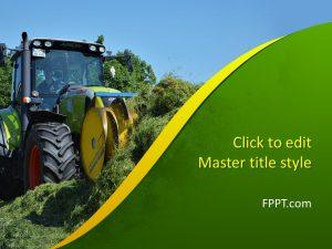 Free Combine Harvester PowerPoint Template
