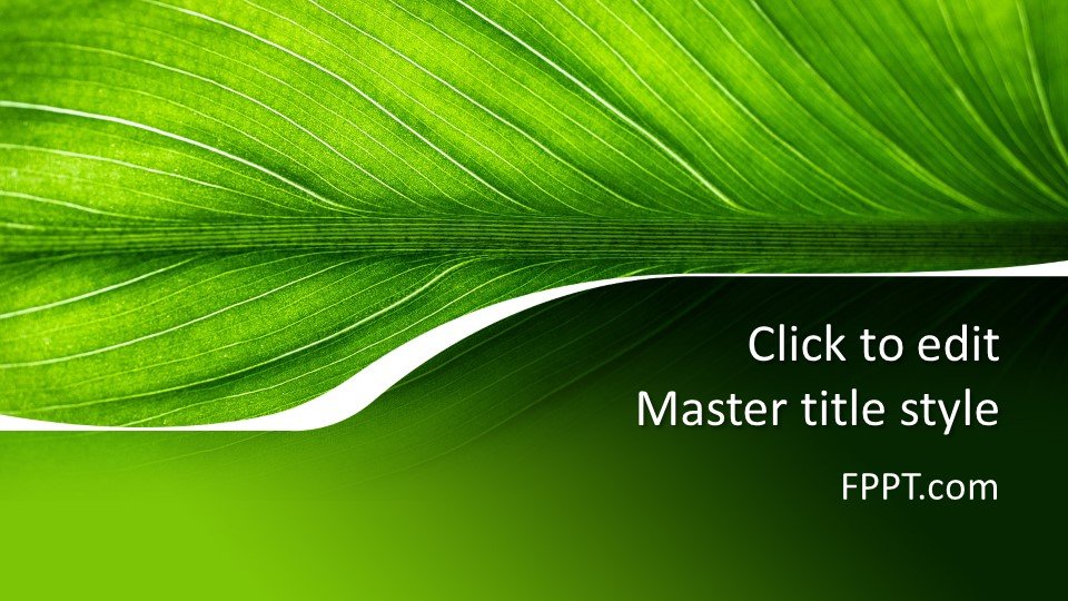 Abstract Leaf Background for PowerPoint - Free PowerPoint Templates