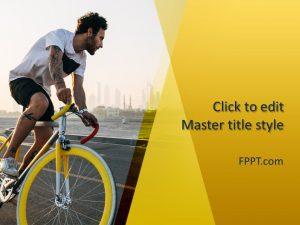 Free City Cycling PowerPoint Template