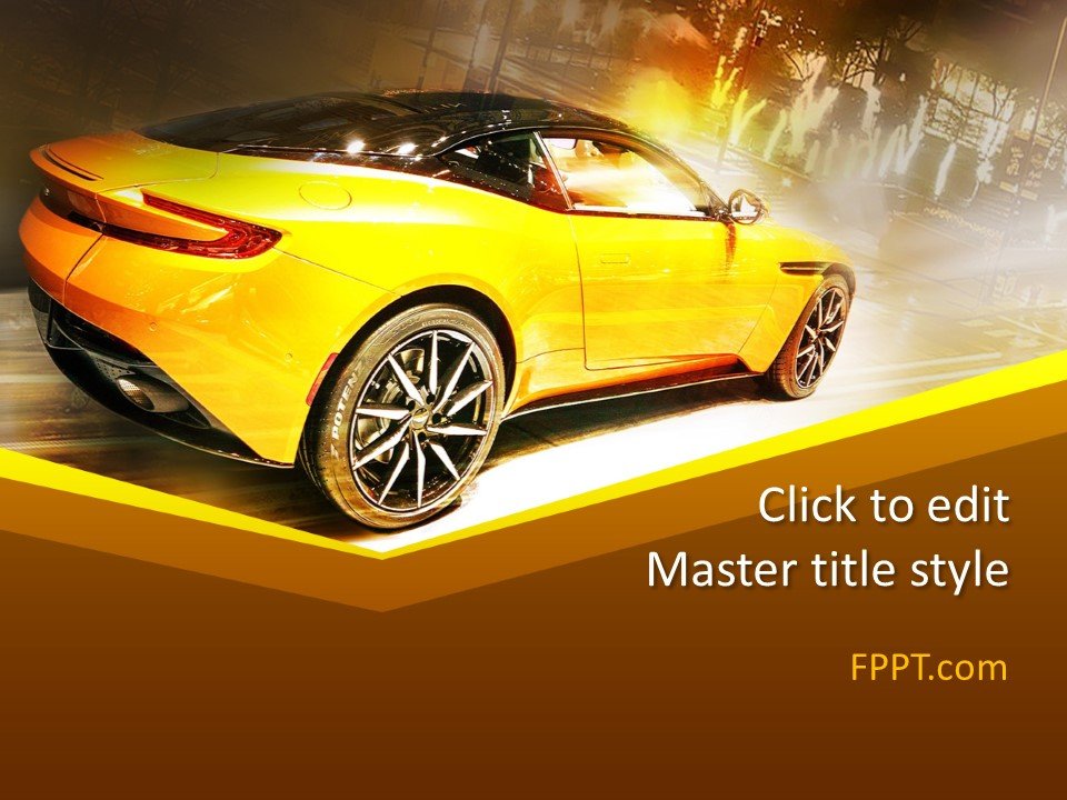 Free Yellow Car PowerPoint Template Free PowerPoint Templates