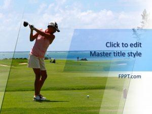 Free Golf Stroke PowerPoint Template