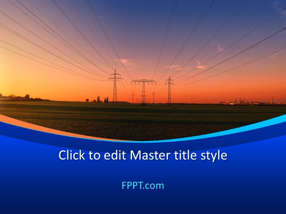 Free Electricity Grid PowerPoint Template - Free PowerPoint Templates