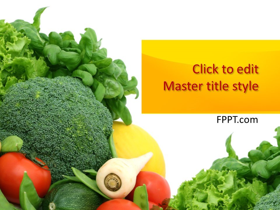 Free Vegetables Slide Template For Powerpoint Free Powerpoint Templates