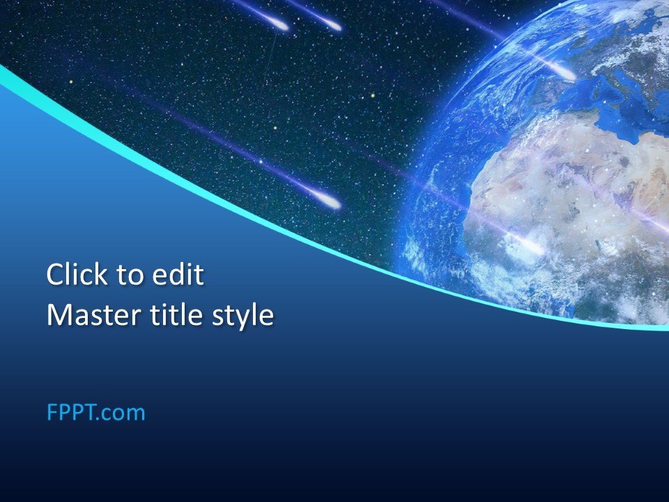 Free Meteor Shower Powerpoint Template Free Powerpoint Templates