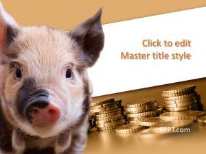Free Piggy Bank PowerPoint Template