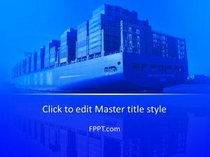 Free Container Ship PowerPoint Template