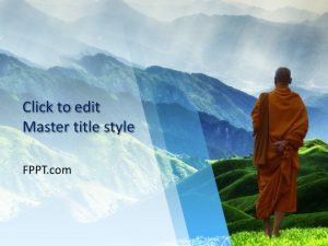 Free Monk PowerPoint Template