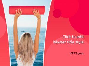 Free Radical Red Fitness PowerPoint Template