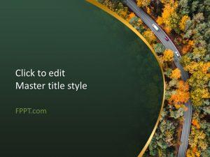 Free Curved Road PowerPoint Template