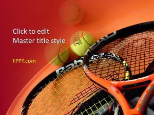 Free Tennis Rackets PowerPoint Template