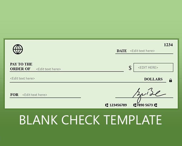 Free Blank Check Template For Powerpoint Free Powerpoint Templates