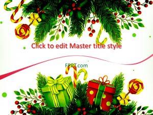 Free Christmas Art Decoration PowerPoint Template