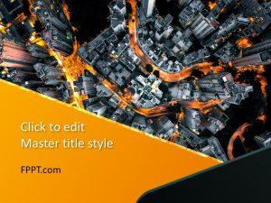 Free City Top View PowerPoint Template