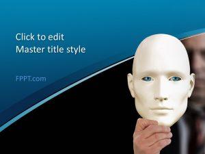 Free White Mask PowerPoint Template
