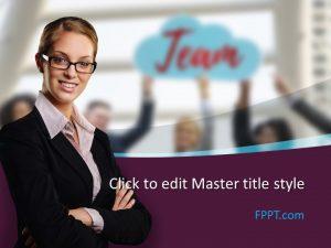 Free Executive Girl PowerPoint Template