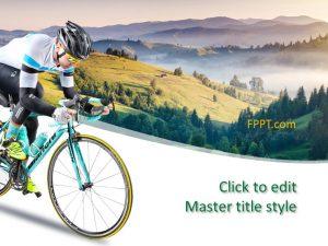 Free Road Bicycle Race PowerPoint Template