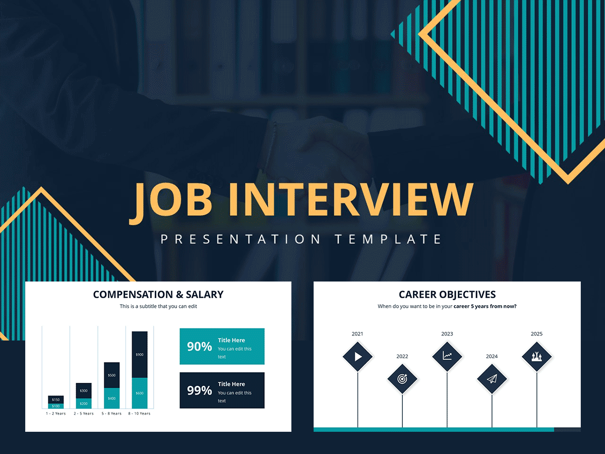 Free Job Interview PowerPoint Template - Free PowerPoint Templates Pertaining To Powerpoint Photo Slideshow Template