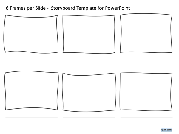 overdraw pave Ordliste Free 6 Frames per Slide Storyboard Template for PowerPoint - Free  PowerPoint Templates