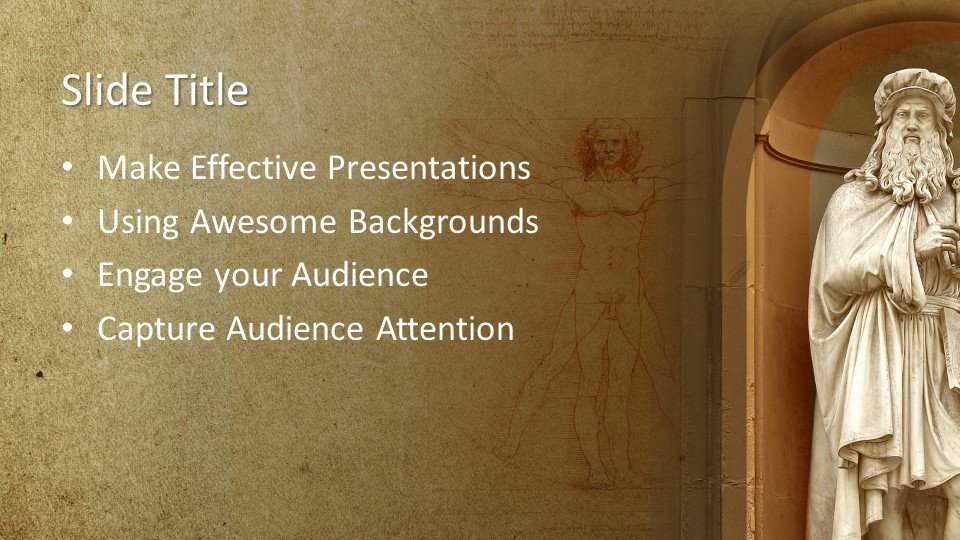 Free Leonardo Da Vinci PowerPoint Template - Free PowerPoint Templates