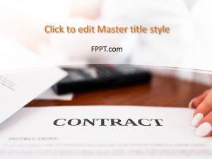 Free Contract PowerPoint Template