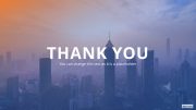 Creative Thank You Slide with Skyscraper Image in the Background