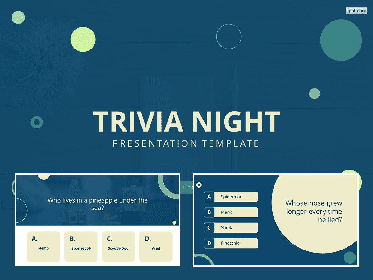 Free Trivia PowerPoint Template Presentation Slides