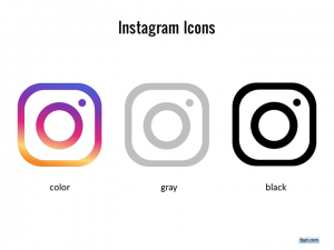 Instagram Logo Transparent PowerPoint Template