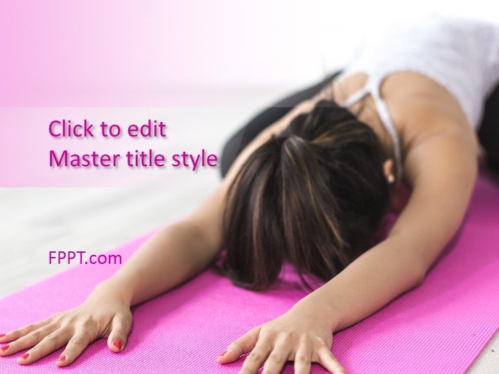 Purple Yoga Powerpoint Templates - Fuchsia / Magenta, Sports