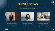Client Reviews Slide Template for PowerPoint