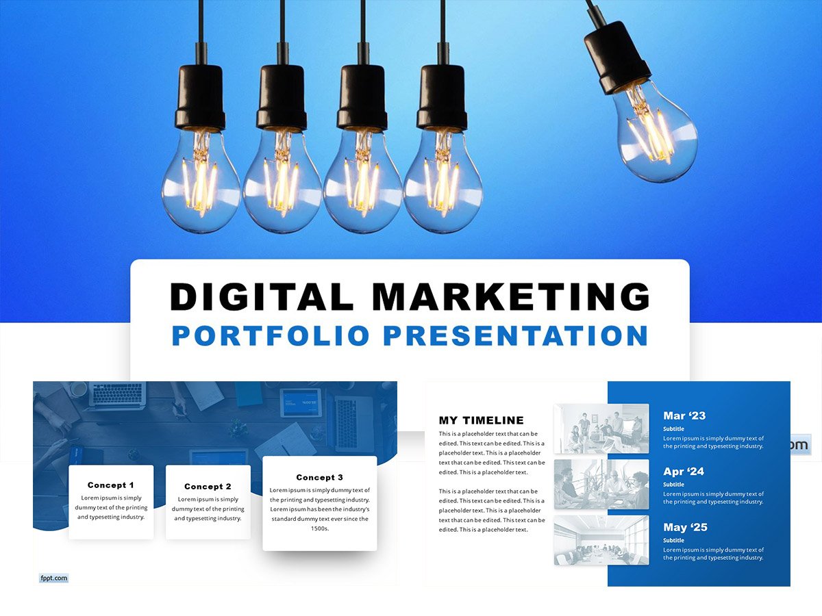 Digital Marketing Portfolio PowerPoint template