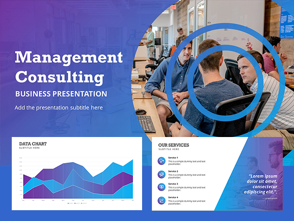 Management Consulting Business PowerPoint Template Design