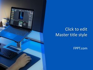 Free Computer Desk PowerPoint Template