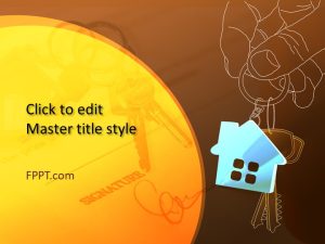 Free House Keychain PowerPoint Template