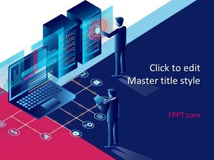 Free Data Center Company Profile PowerPoint Template