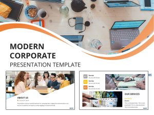 Free Modern Corporate PowerPoint Template and slide design