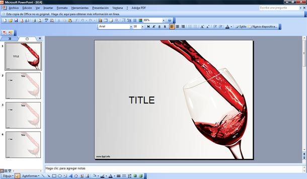 red wine powerpoint template